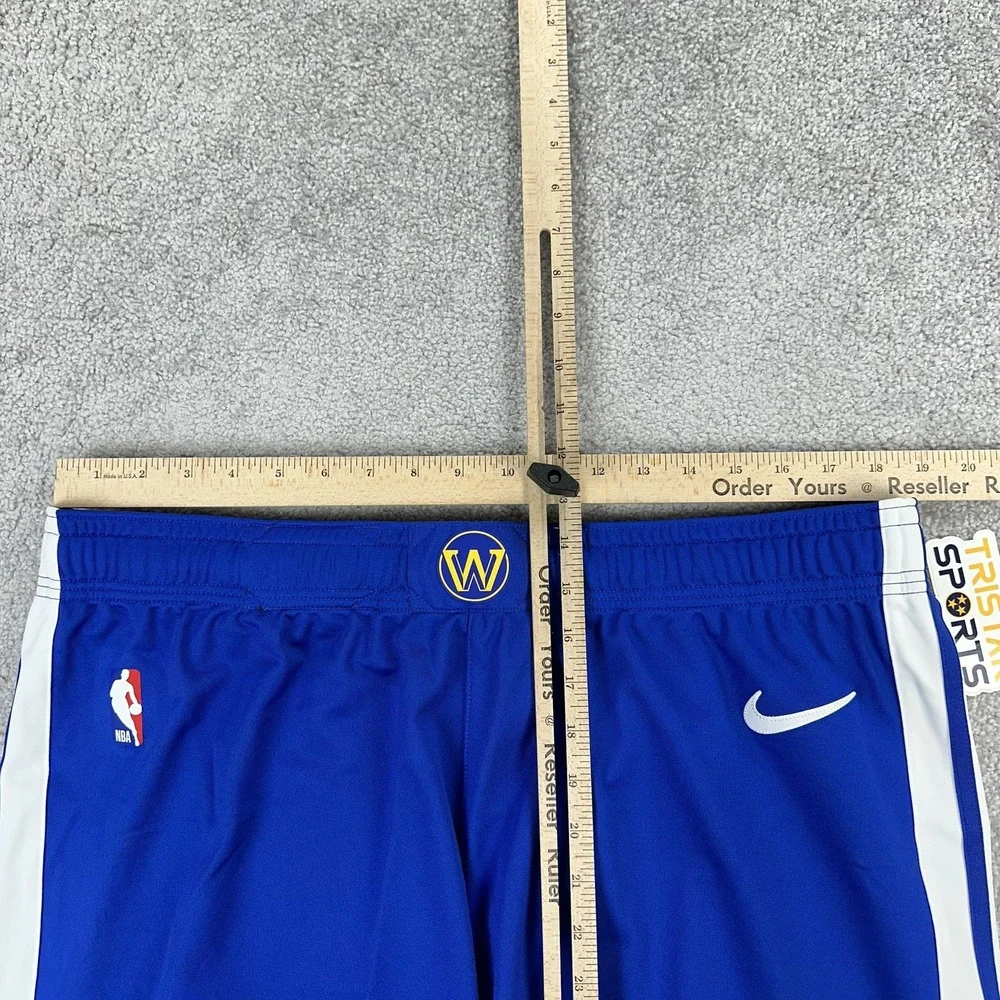 Golden State Warriors Shorts Mens XXL 44 +2 Blue Yellow Basketball Nike Dri Fit